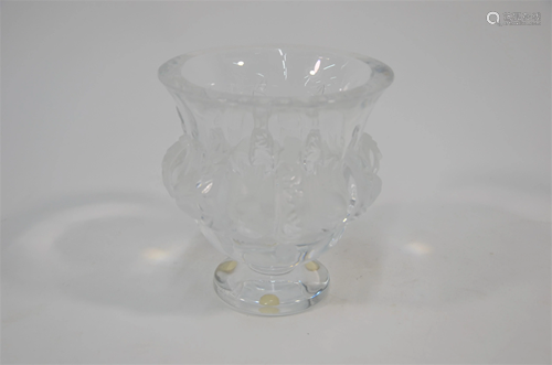 A Lalique glass 'Dampieres' vase moulded wi…