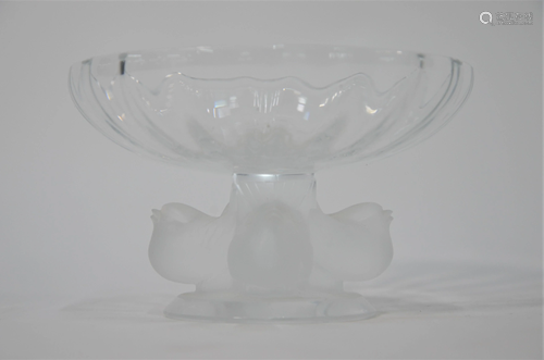 A Lalique 'Nogent' glass comport