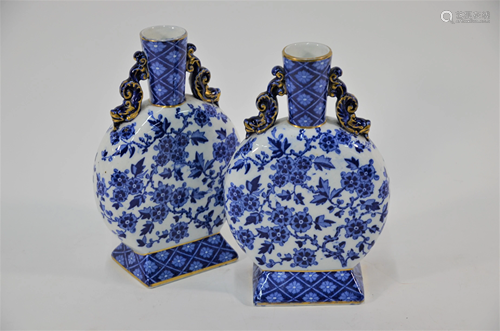 A pair of Victorian blue and white Ridgway, Sparks and