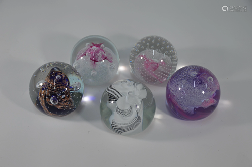 Five Caithness paperweights