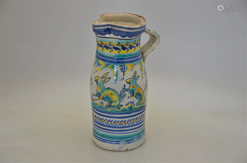 A 19th century Continental majolica jug