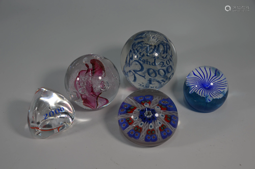 Collection of various paperweights