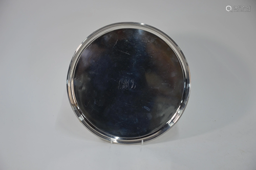 A George III silver circular salver