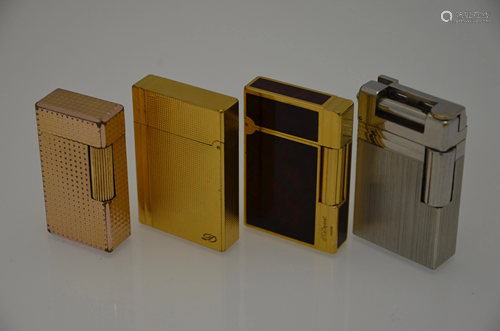 S J Dupont - Three various cigarette lighters