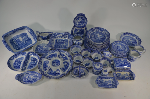 A selection of antique Copeland Spode's Italian pattern