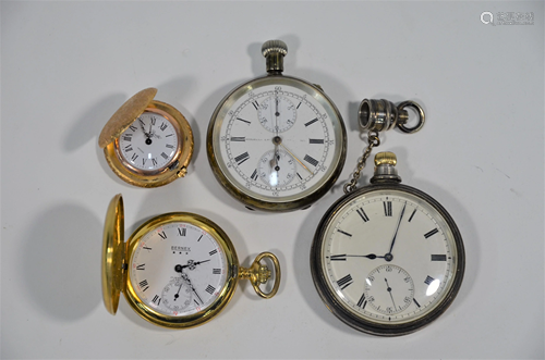 An unusual Edwardian silver pocket watch etc