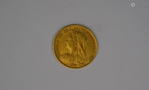 A Victorian half sovereign dated 1894