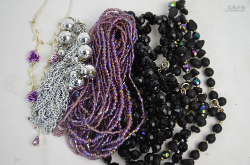 An assortment of various costume jewellery