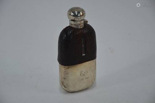 A late Victorian hip flask