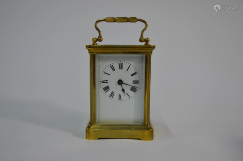 ACC Ltd - a lacquered brass small carriage clock