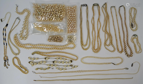 A large collection of cultured and simulated pearl