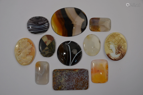 Collection of polished agate