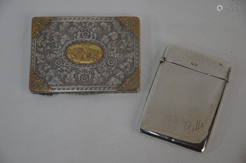 A German cigarette case and a visiting card case