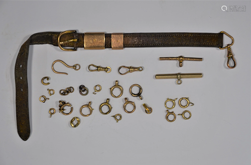 A quantity of unmarked bars, swivels and rings