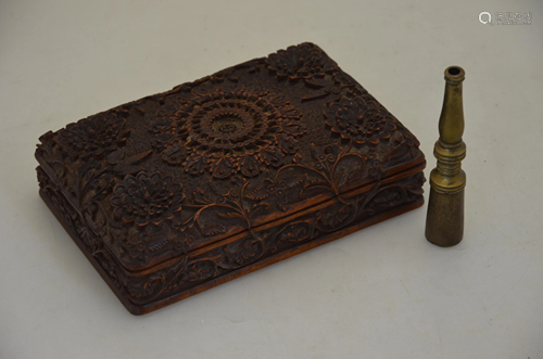 A 19th century Indian sandalwood rectangular box …