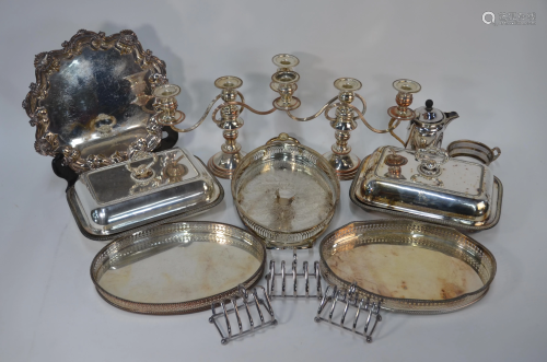 Mixed box of Victorian and later plated items