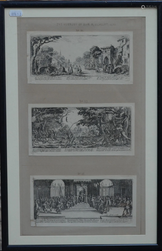 A set of eighteen etchings by Jacques Callot