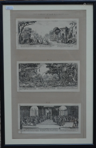 A set of eighteen etchings by Jacques Callot