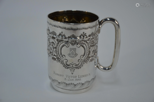 Victorian silver Christening mug, Sheffield 1894