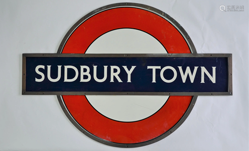 'Sudbury Town', a rare original bronze framed enamel