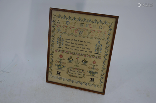 A fine 19th century alphabet sampler by Jemima …