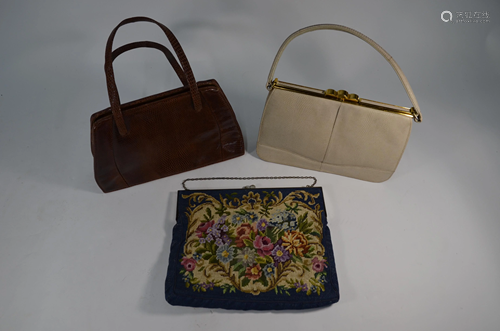 Three vintage handbags