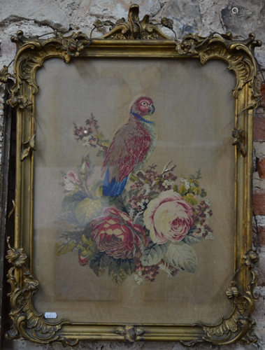 A 19th century petit-point needlework picture of a