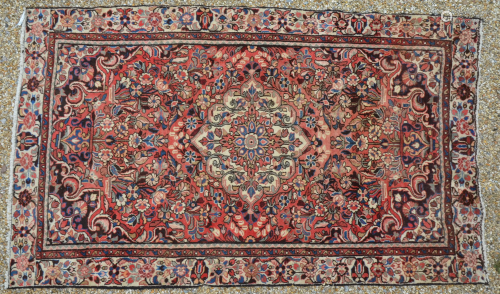 An old Persian Hamadan rug, 252 cm x 155…