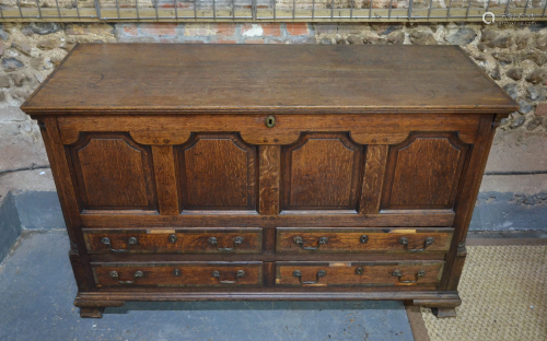 An 18th century Lancashire mahogany cross-b…