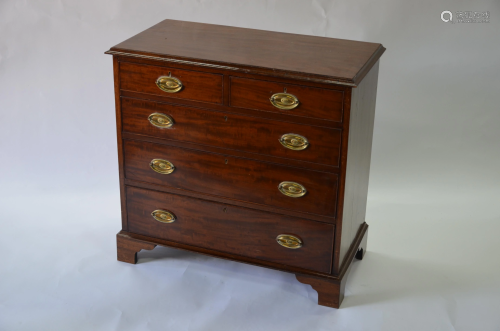 George III mahogany chest of two short over three…