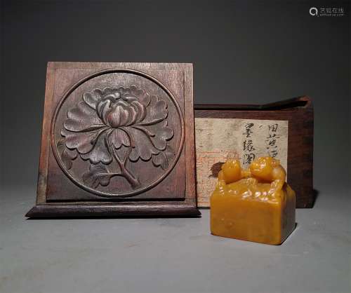 A Qing Dynasty Carved Tianhuang Stone Seal