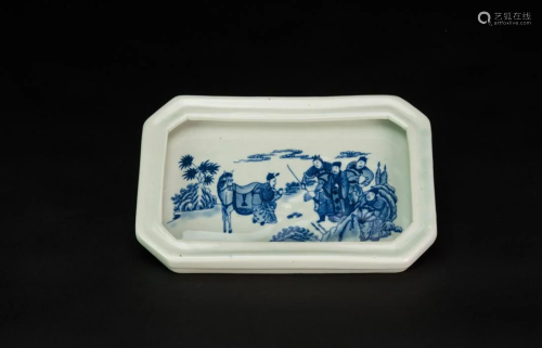 Early 20th Century-A Blue And White Brush Wash
