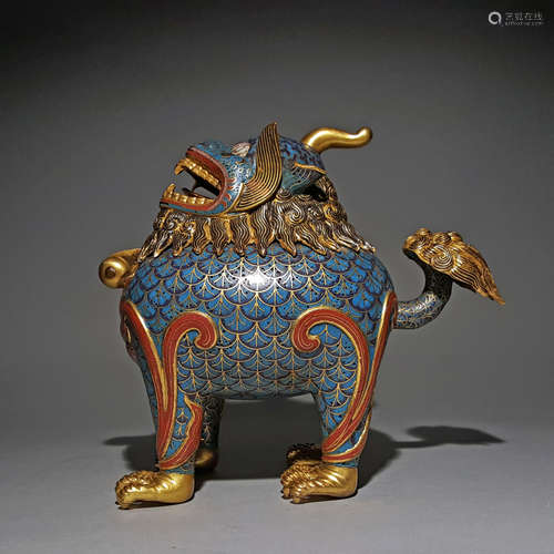 A QING DYNASTY CLOISONNE INCENSE BURNER