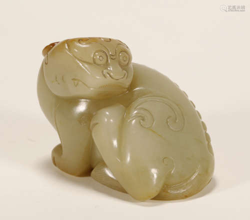 Song Dynasty - Hetian Jade Beast Ornament