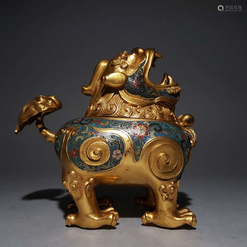 A QING DYNASTY CLOISONNE INCENSE BURNER