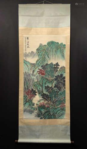 A CHINESE PAINTING,WU HUFAN'S LANDSCAPE