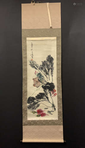 A CHINESE PAINTING, WANG XUETAO'S HAVE AMPLE FOOD AND CLOTHING