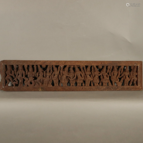 Holzschnitzerei- Indien 19.Jh., durchbrochen