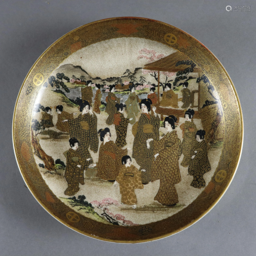 Satsuma-Teller - Japan, Meiji-Zeit (1868-1912), runde,