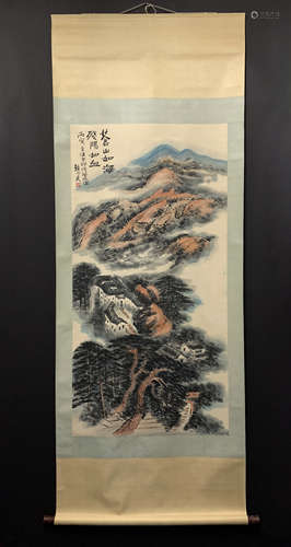 A CHINESE LANDSCAPE PAINTING, LAI SHAIQI MARKED