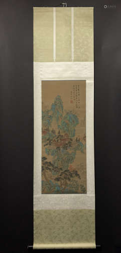 A CHINESE PAINTING,GUAN TONG LANDSCAPE