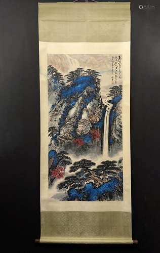 A CHINESE LANDSCAPE PAINTING,WEI ZIXI MARKED