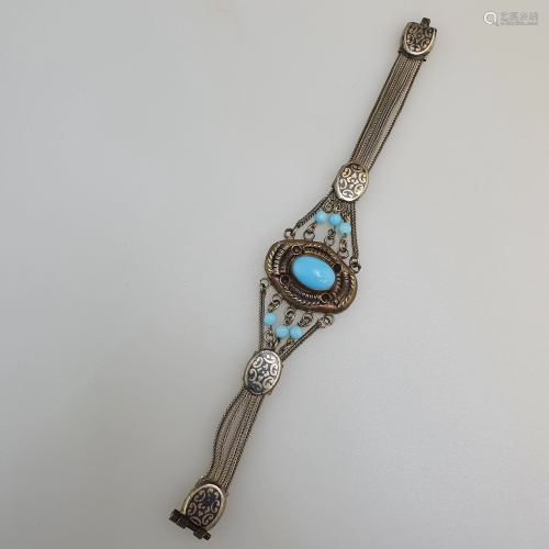 Armband - Silber 800, gepunzt, mehrreihiges Armba…