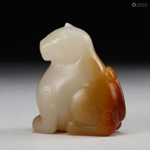 A Chinese White Jade Beast