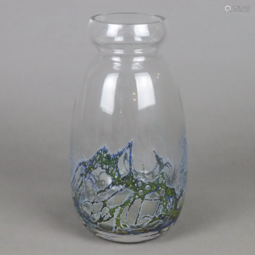 Blumenvase - dickwandiges farbloses Glas, …