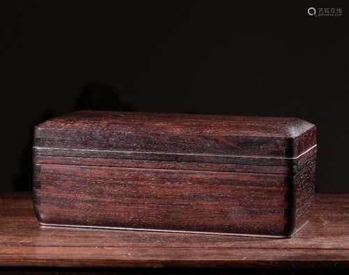 A Chinese Hardwood Cover Box