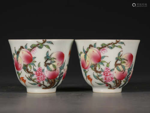 A Chinese Famille Rose Porcelain Bowls, Pair