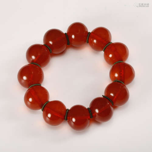A Chinese Agate Beads Bracelet