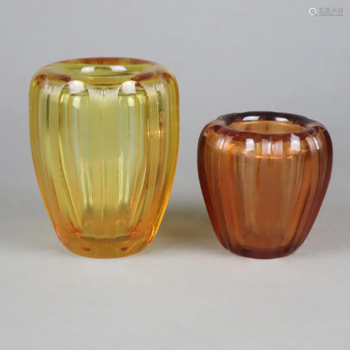 Zwei Art Déco-Vasen WMF - Entwurf Walter Dexel,