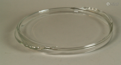 Kuchenplatte - Glas, oval mit Randdekor, Gebrauc…